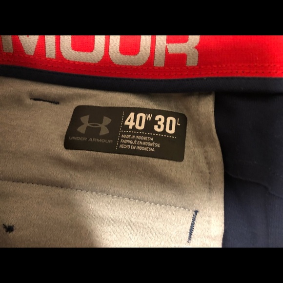 Underarmour chinos navy blue and tan. 40/30 - Picture 3 of 3